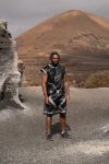 black panther “t’challa” leather silver t-shirt