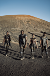 black panther “t’challa” leather silver t-shirt
